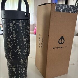 HydroJug Black Skeleton Pattern Bottle